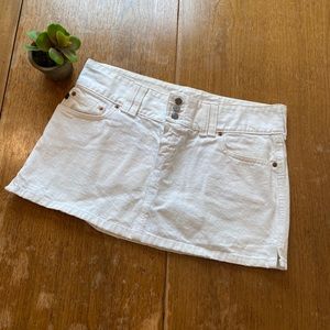 Abercrombie & Fitch white denim mini skirt